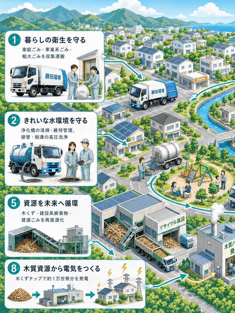 勝田環境_循環する矢印_左半分
